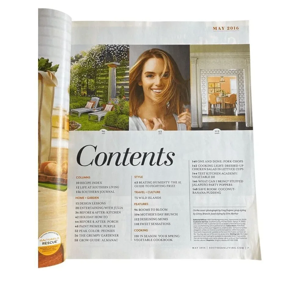 Southern Living Magazine May 2016 Mothers Day Spring Recipes Prettiest‎ Islands
